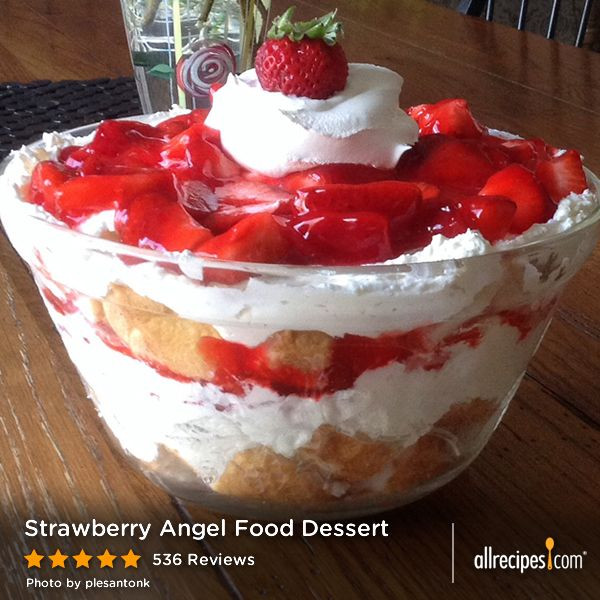 Layered Strawberry Angel Food Cake Dessert
 Strawberry Angel Food Dessert