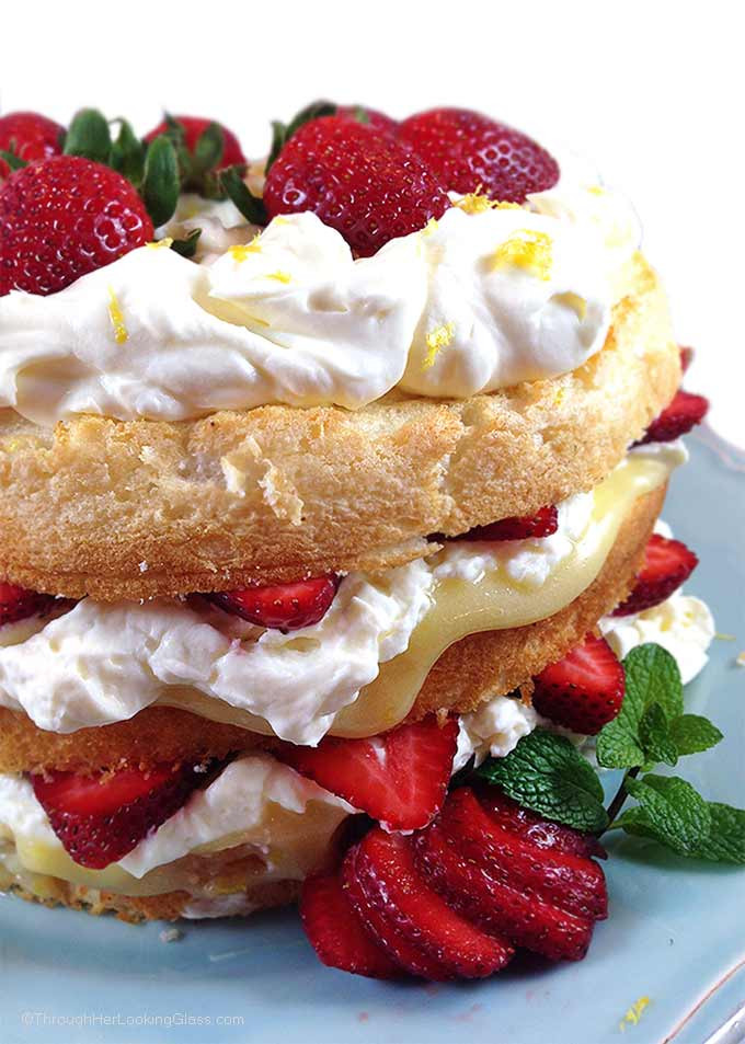 Layered Strawberry Angel Food Cake Dessert
 Lemon Cream Strawberry Angel Food Cake TGIF This