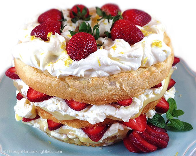 Layered Strawberry Angel Food Cake Dessert
 Lemon Cream Strawberry Angel Food Cake TGIF This