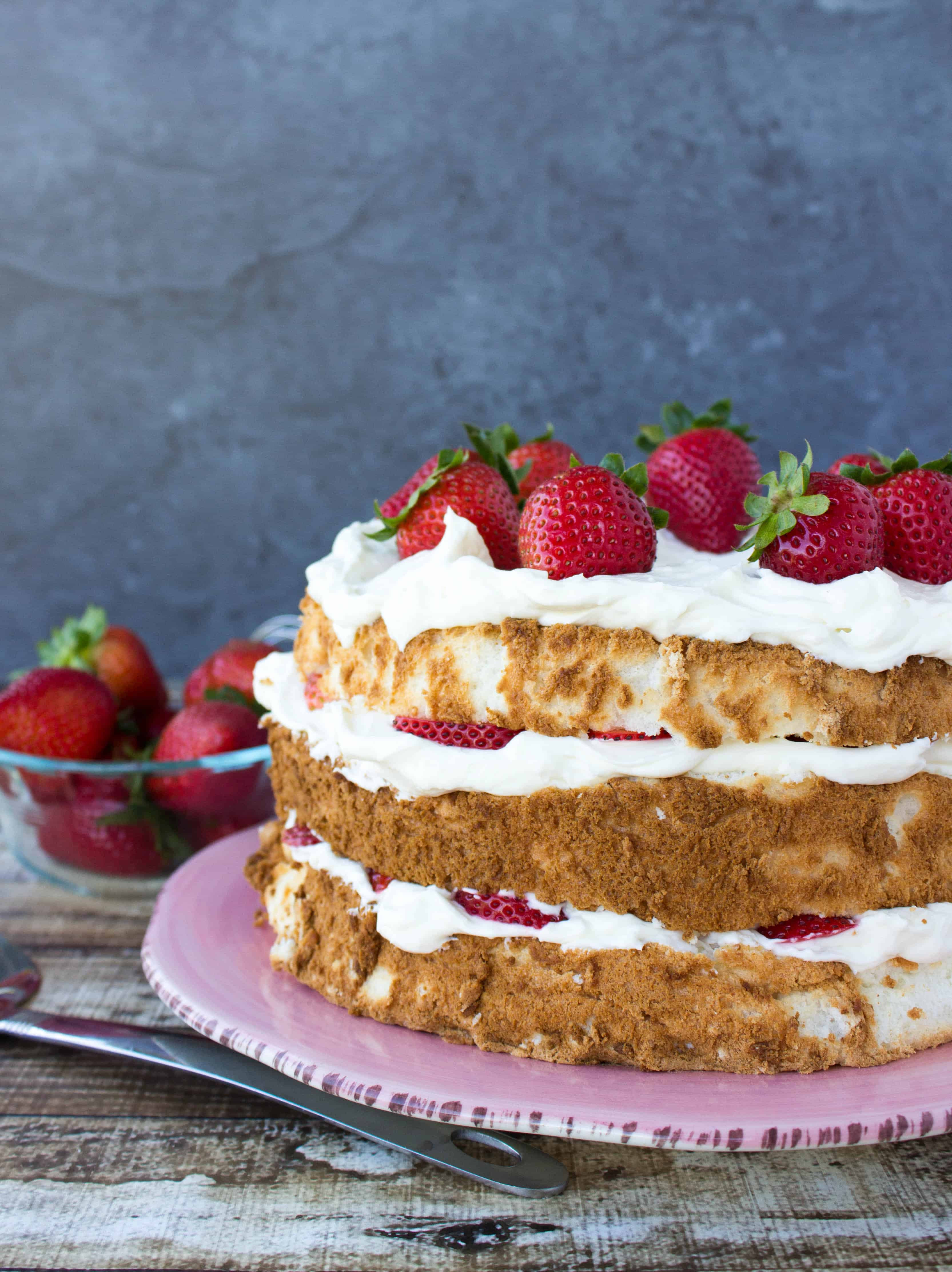 Layered Strawberry Angel Food Cake Dessert
 Strawberry Lemon Layered Angel Food Cake Sugar Spun Run