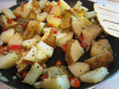 Leftover Baked Potato
 Baked Potato Homefries from Leftovers