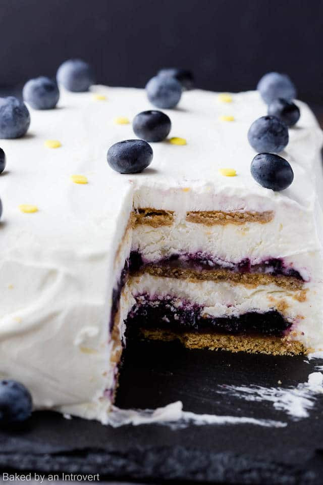 Lemon Icebox Cake
 Blueberry Lemon Icebox Cake