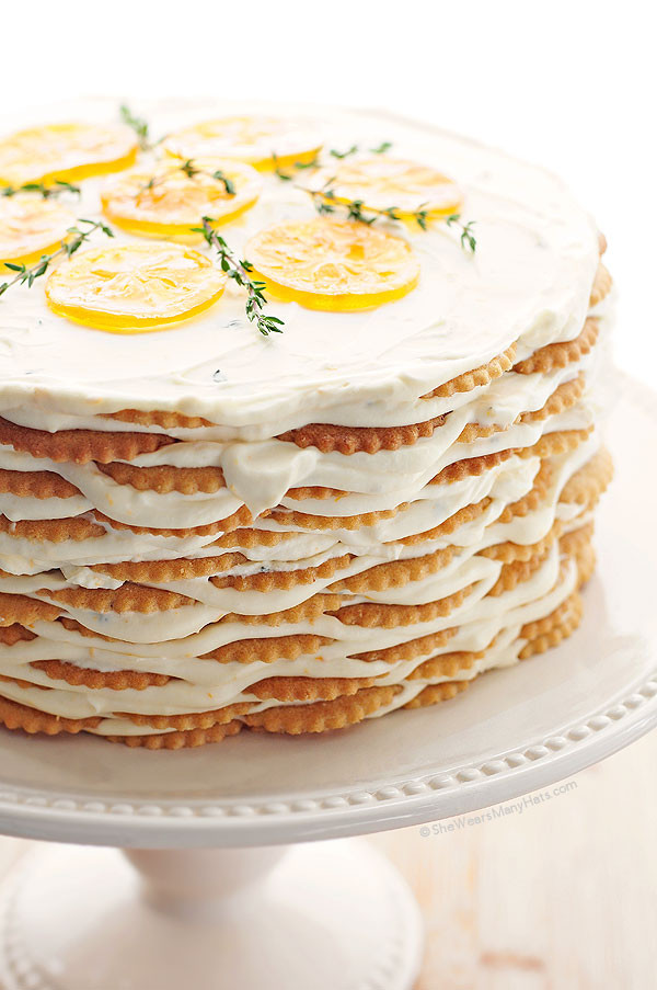 Lemon Icebox Cake
 Meyer Lemon Thyme Icebox Cake Recipe