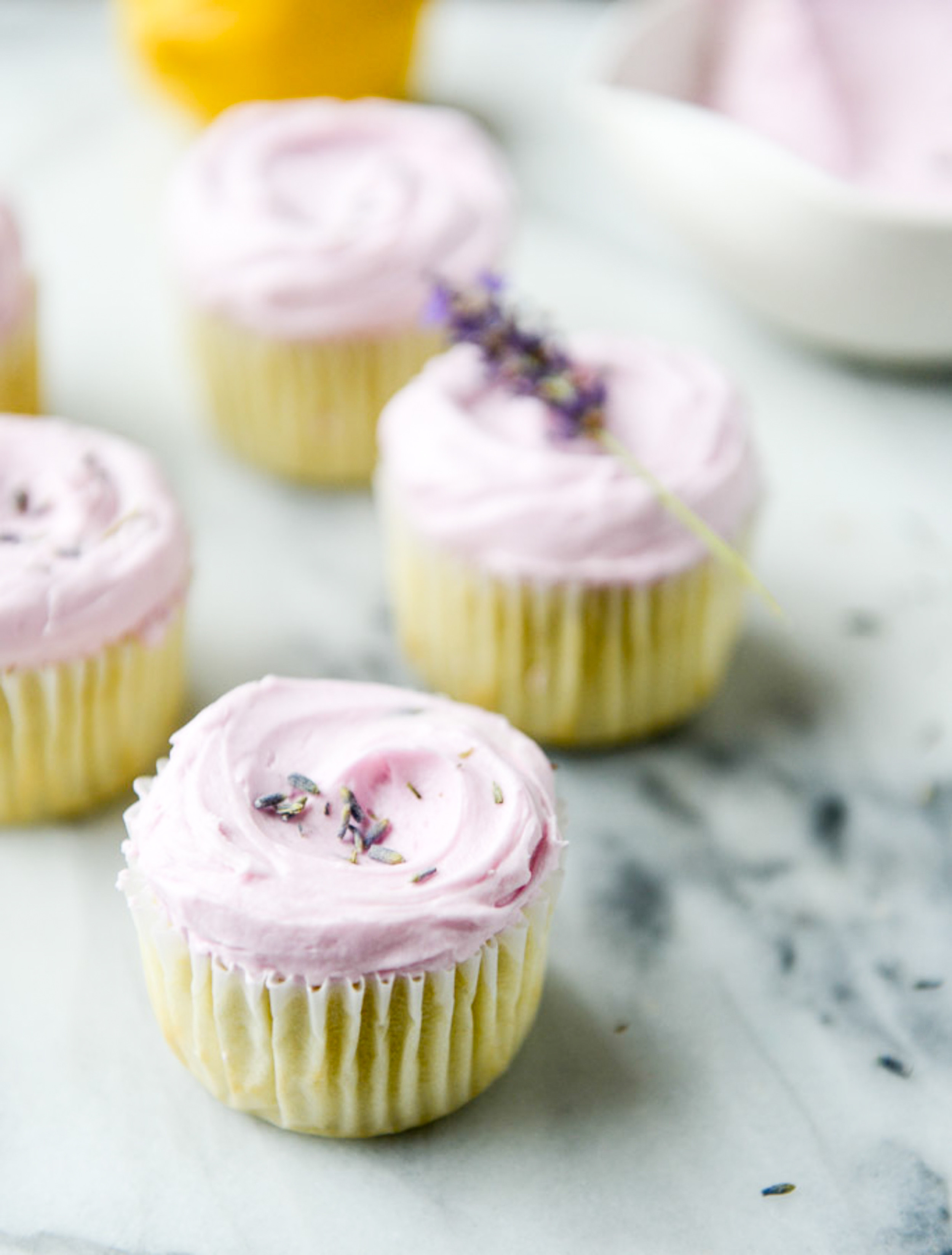 Lemon Lavender Cake
 Lemon Cupcakes with Lavender Frosting