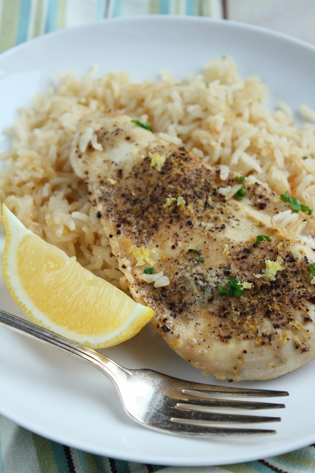 Lemon Pepper Baked Chicken
 Delicious as it Looks Baked Lemon Pepper Chicken & Rice