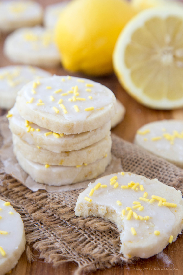 Lemon Shortbread Cookies
 Iced Lemon Shortbread Cookies Yellow Bliss Road