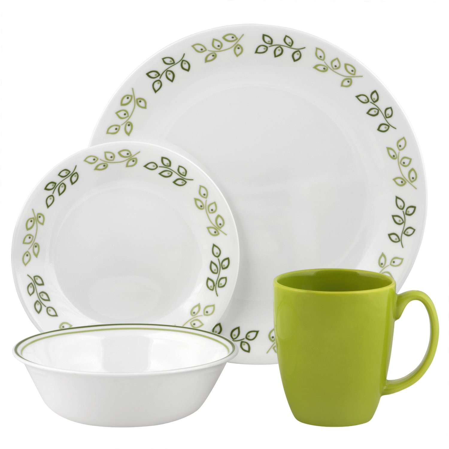 Light Weight Dinner Ware
 best dinnerware sets Corelle Contours Neo Leaf 16 Piece