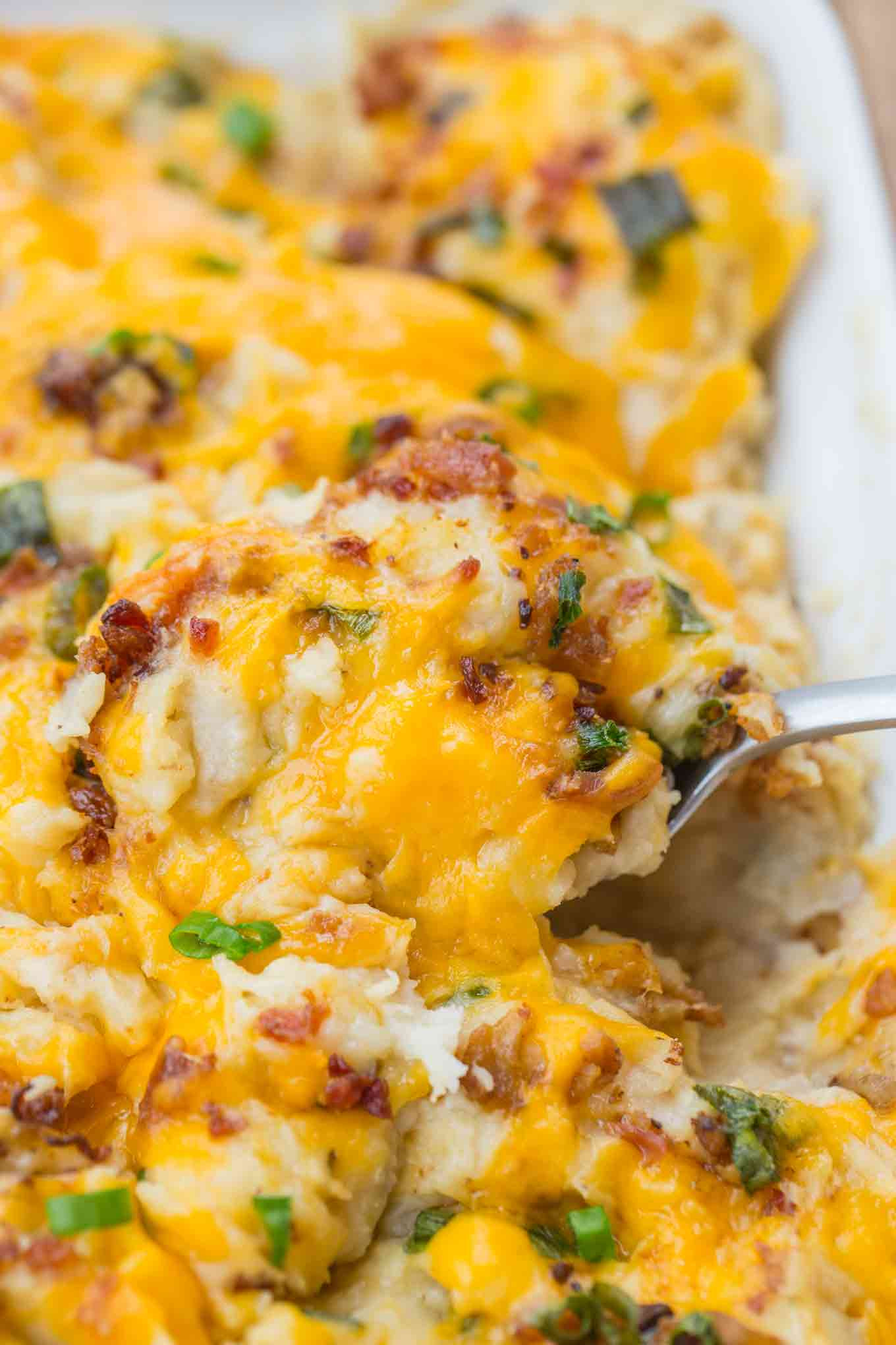Loaded Chicken Baked Potato Mac And Cheese Recipe
 Ultimate Loaded Mashed Potatoes Dinner then Dessert