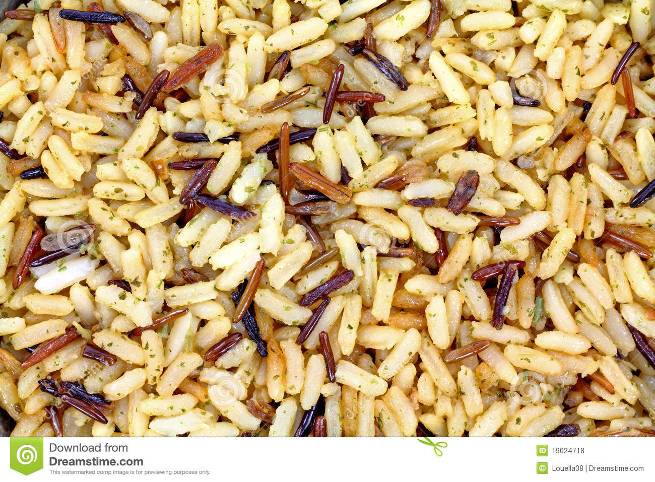Long Grain Wild Rice
 Close View Cooked Long Grain Wild Rice Stock Image