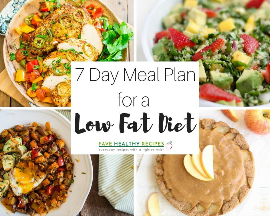 Low Calorie Dinners For Two
 7 Day Meal Plan for a Low Fat Diet