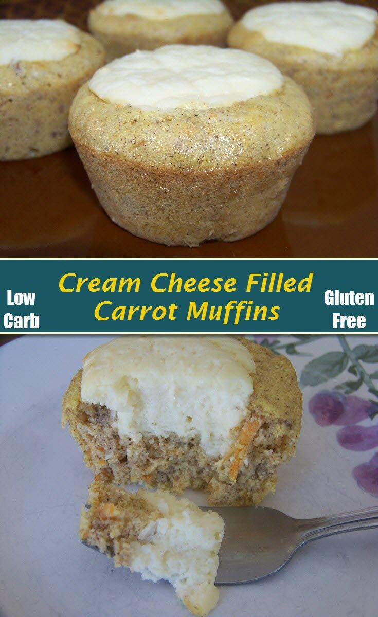 Low Carb Cream Cheese Dessert Recipes
 Low Carb Carrot Cake Cream Cheese Muffins Recipe