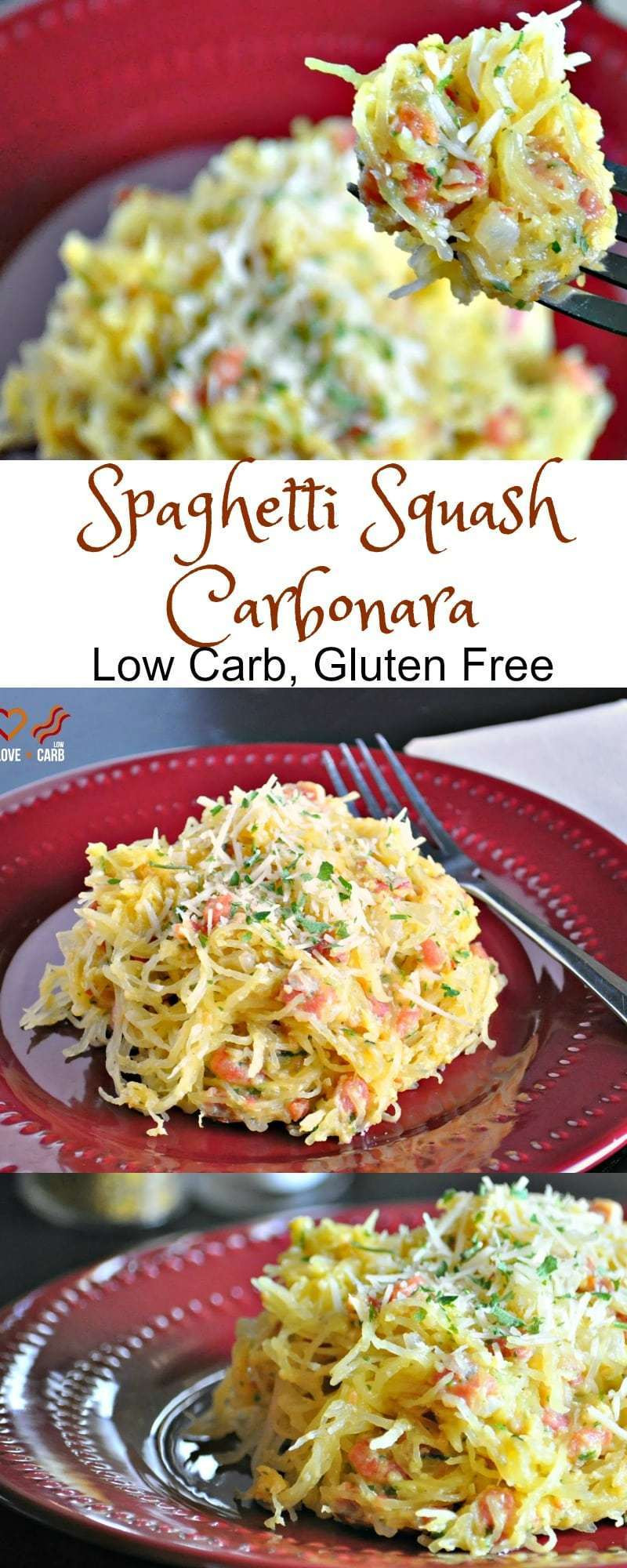 Low Carb Spaghetti Squash
 Low Carb Pasta Carbonara