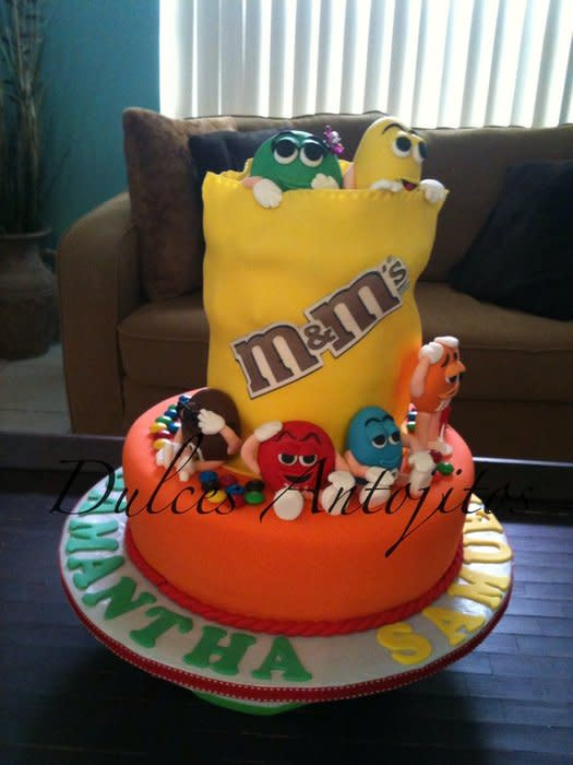 M.A.C Birthday Cake
 M&M birthday cake cake by Mayra CakesDecor