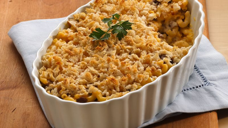 Mac And Cheese With Ground Beef
 Layered Mac and Cheese with Ground Beef recipe from Betty