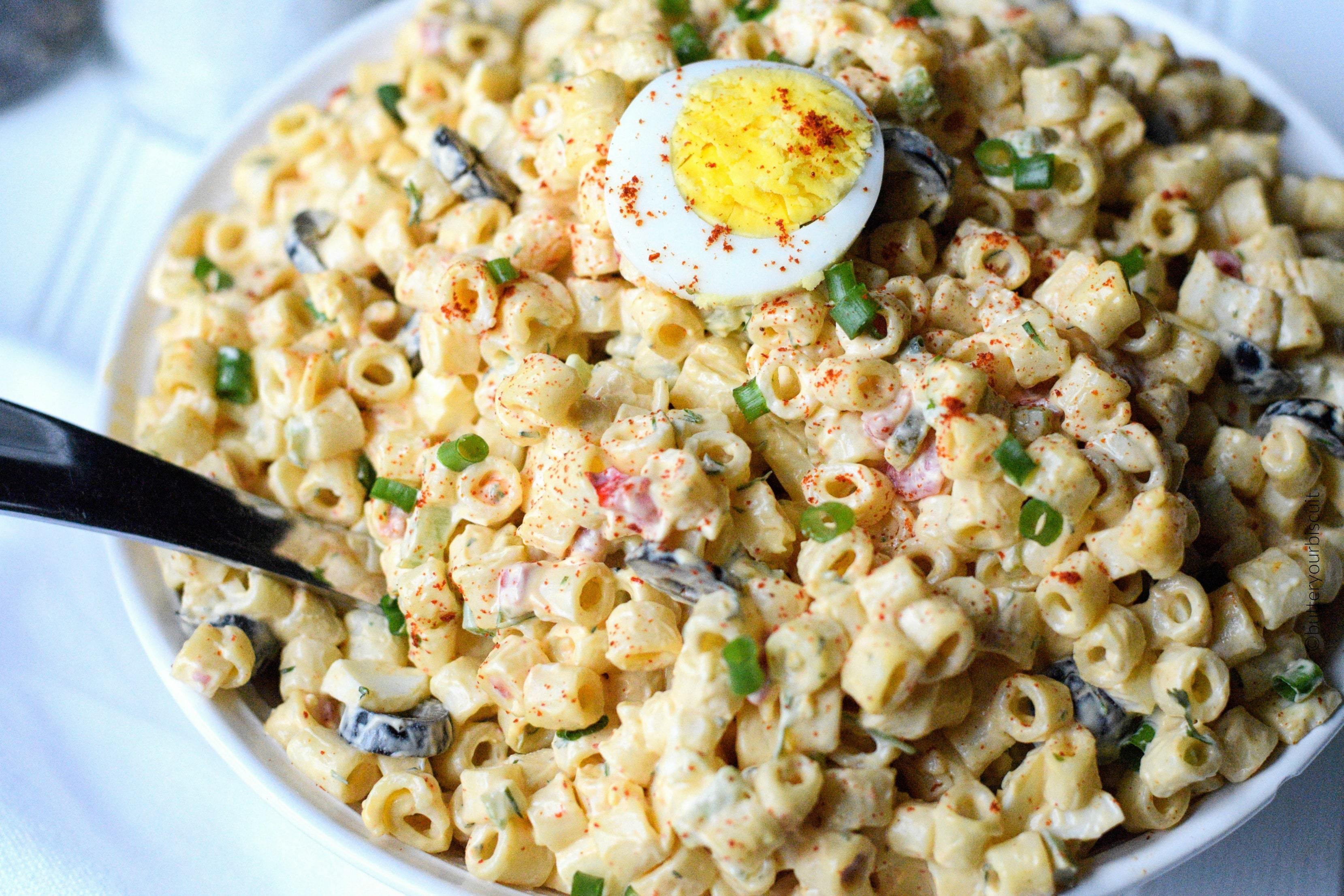 Macaroni Salad With Eggs
 Deviled Egg Macaroni Salad Recipe Butter Your Biscuit