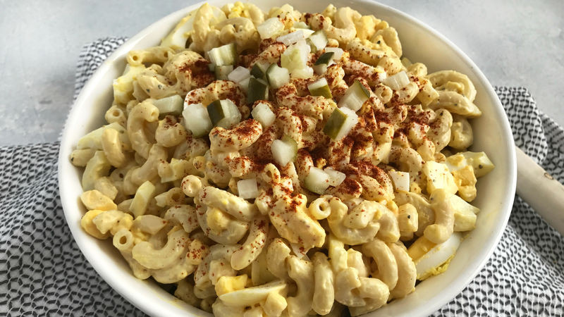 Macaroni Salad With Eggs
 Deviled Egg Pasta Salad Recipe BettyCrocker