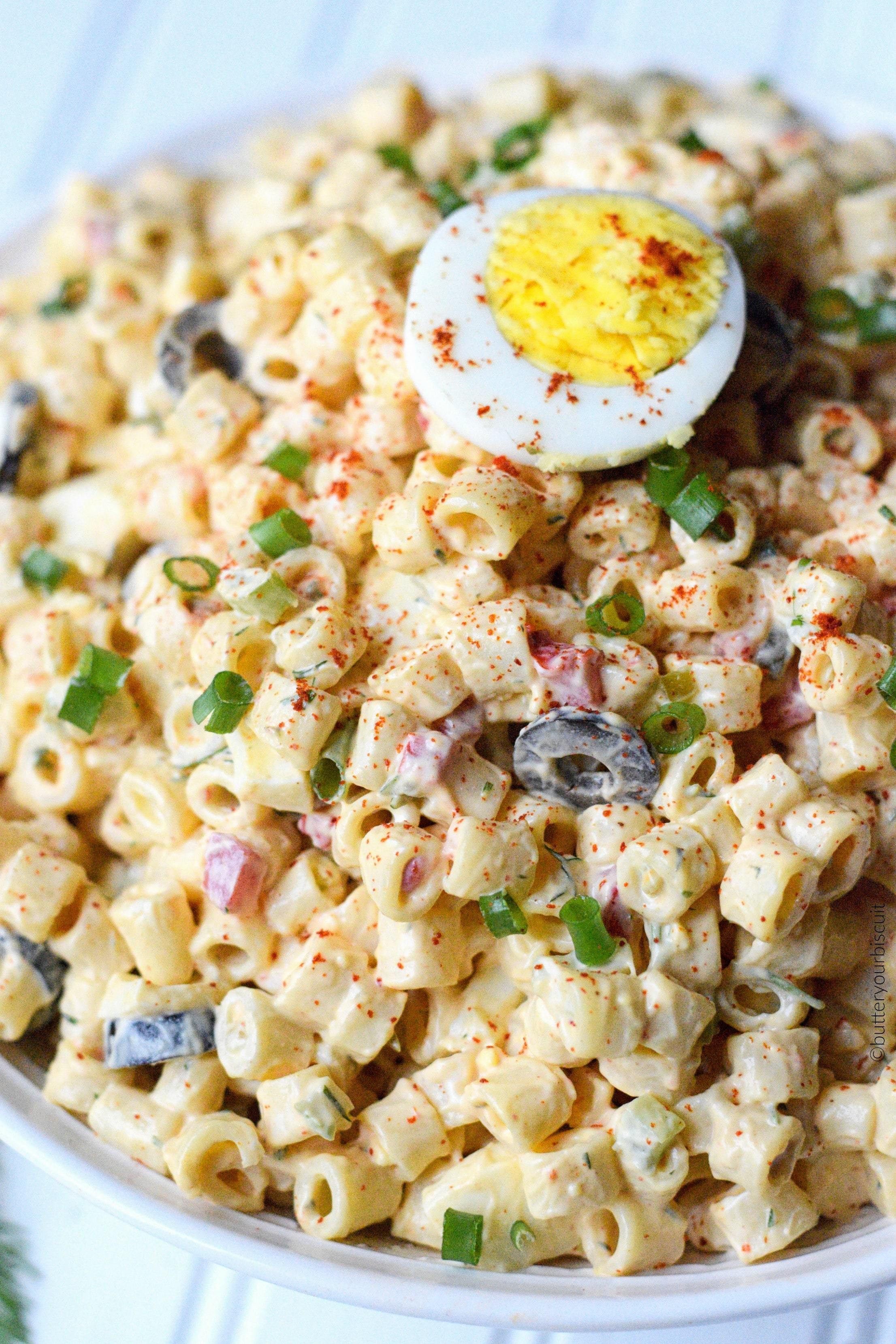 Macaroni Salad With Eggs
 Deviled Egg Macaroni Salad Recipe Butter Your Biscuit