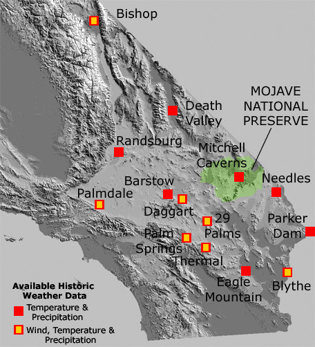 Map Of Mojave Dessert
 Our Dynamic Desert