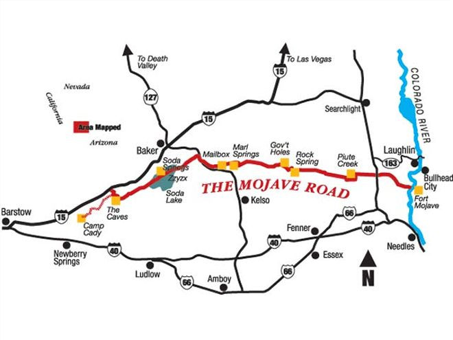 Map Of Mojave Dessert
 129 0508 23 Z 2005 Mojave Desert Adventure map