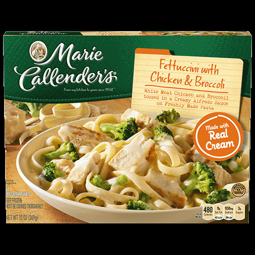 Marie Calendar Frozen Dinners
 Fettuccini with Chicken & Broccoli