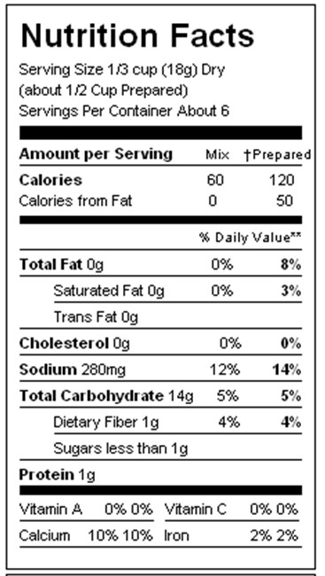 Mashed Potato Calories
 Nutrition Facts For Kfc Mashed Potatoes And Gravy