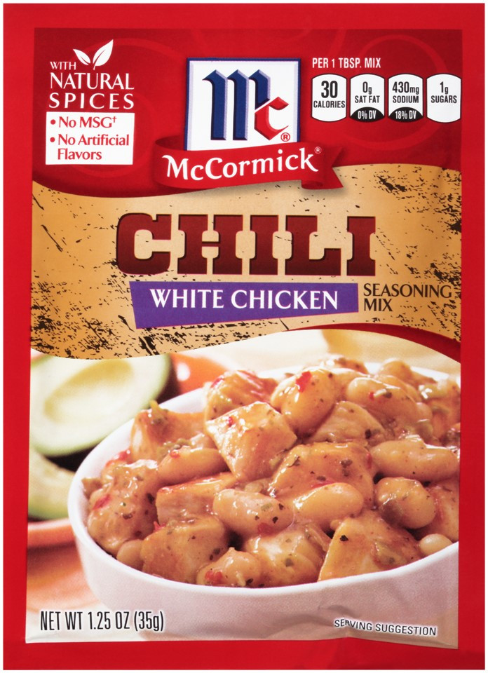 Mccormick White Chicken Chili
 McCormick White Chicken Chili Seasoning Mix 1 25 Oz