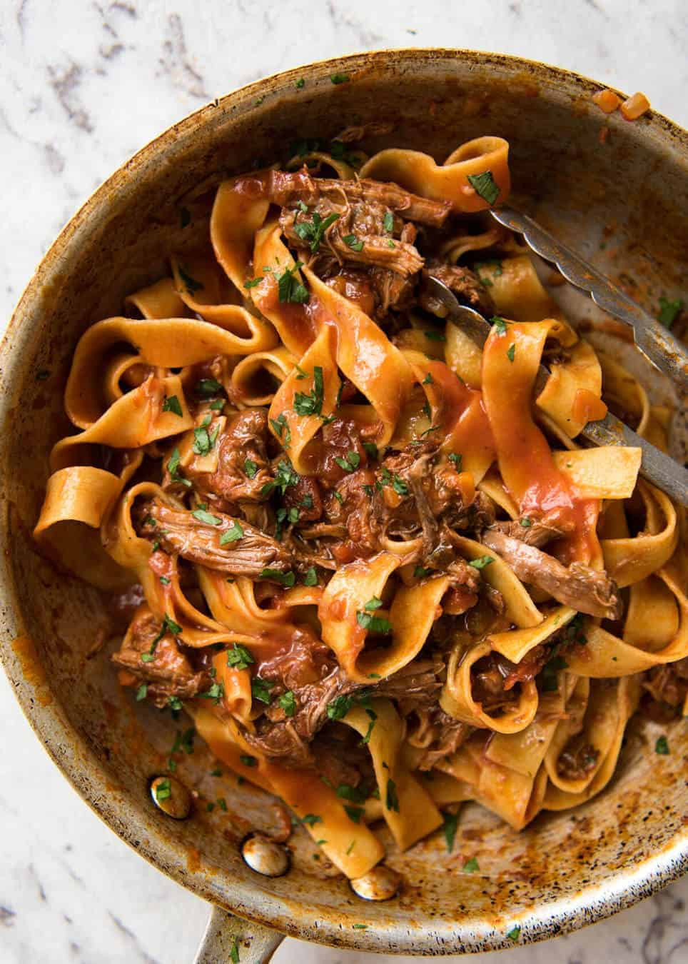 Meat Sauce For Spaghetti
 Slow Cooked Shredded Beef Ragu Pasta