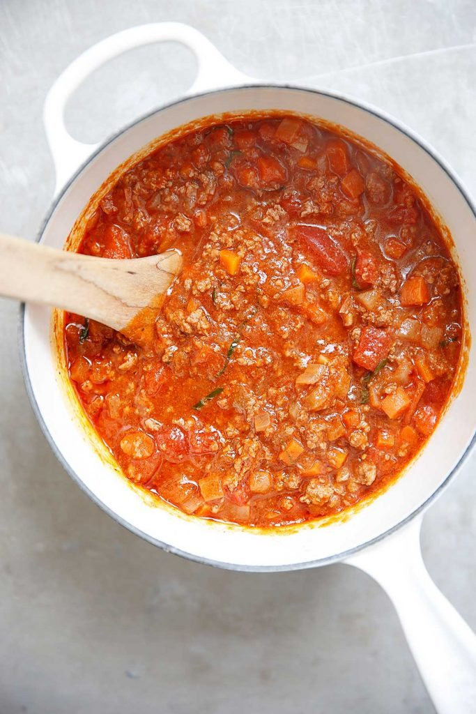 Meat Sauce For Spaghetti
 Spaghetti Squash Boats with Homemade Meat Sauce Lexi s