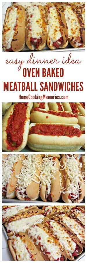 Meatball Dinners Ideas
 Easy Dinner Idea Oven Baked Meatball Sandwiches Home