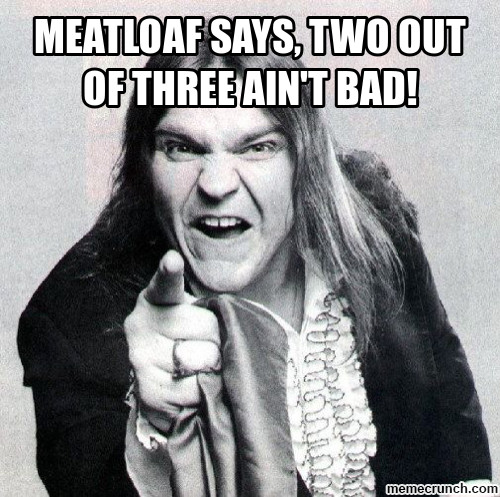 Meatloaf Two Out Of Three
 Meatloaf two out of three