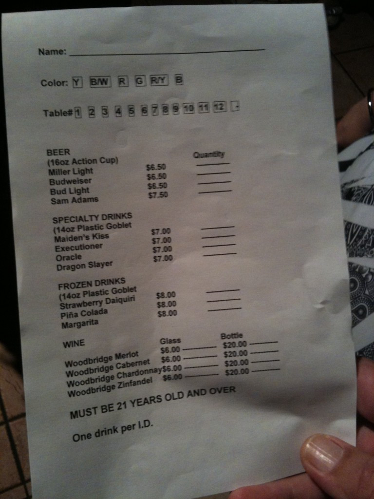 Medieval Times Dinner Menu
 Review of Me val Times Orlando