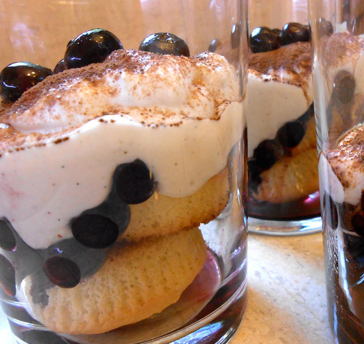 Mediterranean Diet Dessert
 Yogurt and Blueberry Tiramisu Style Dessert