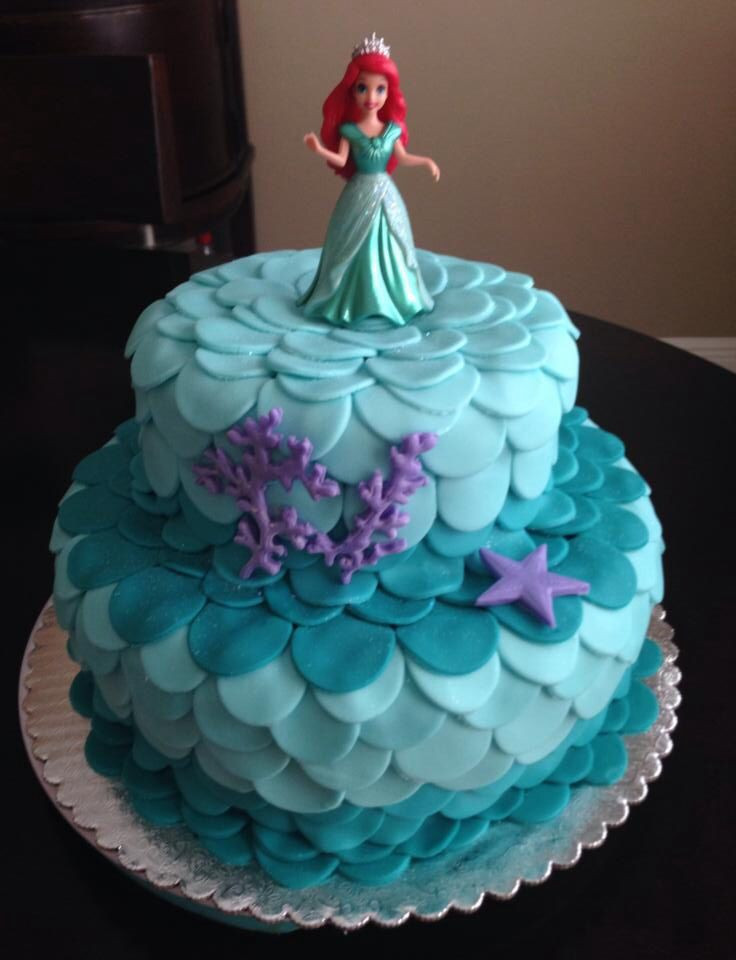 Mermaid Birthday Cake
 Little Mermaid Birthday Cake By Me