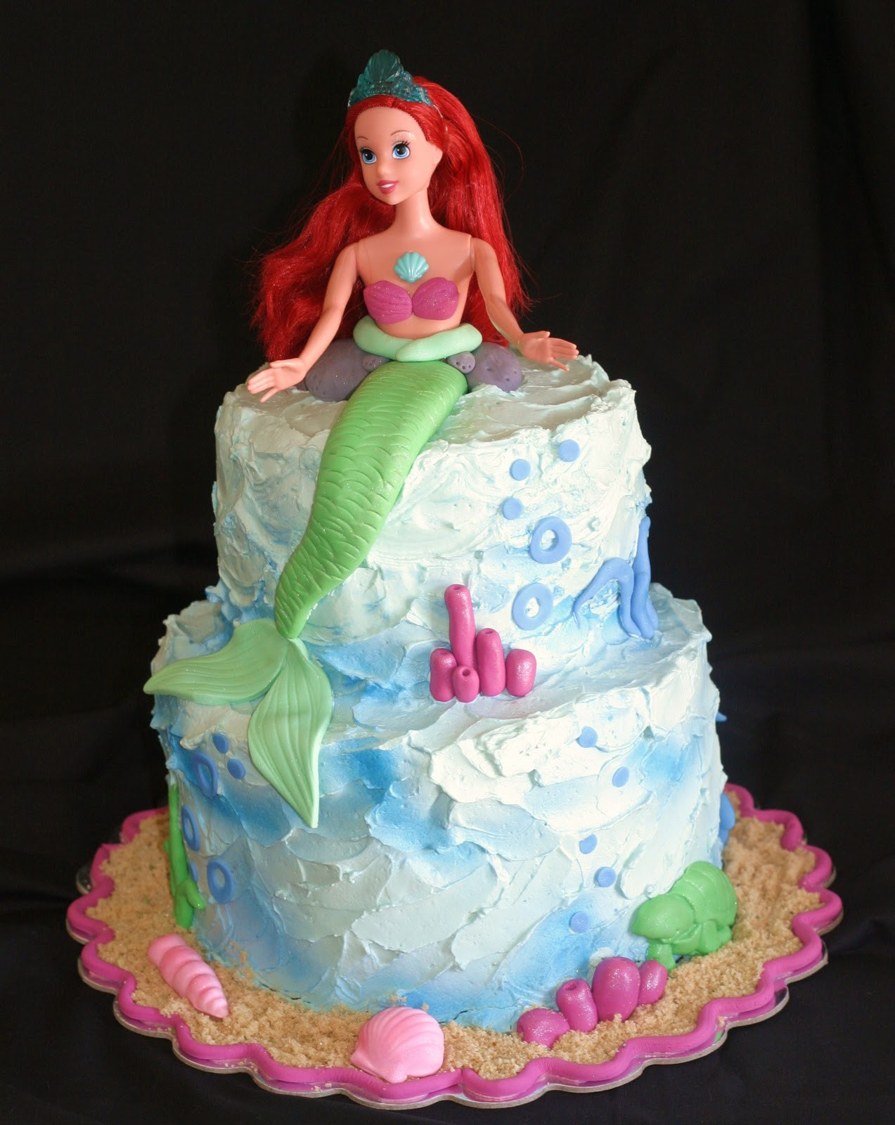 Mermaid Birthday Cake
 Pink Little Cake Mermaid Cake