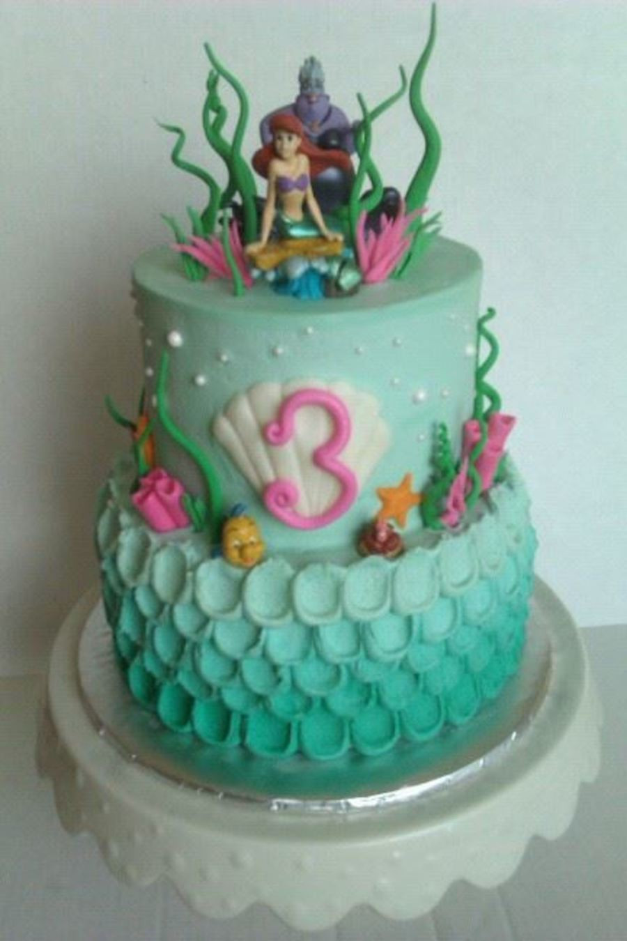 Mermaid Birthday Cake
 Lil Mermaid Themed Cake CakeCentral