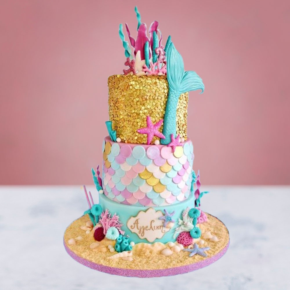 Mermaid Birthday Cake
 Little Mermaid Birthday Cake