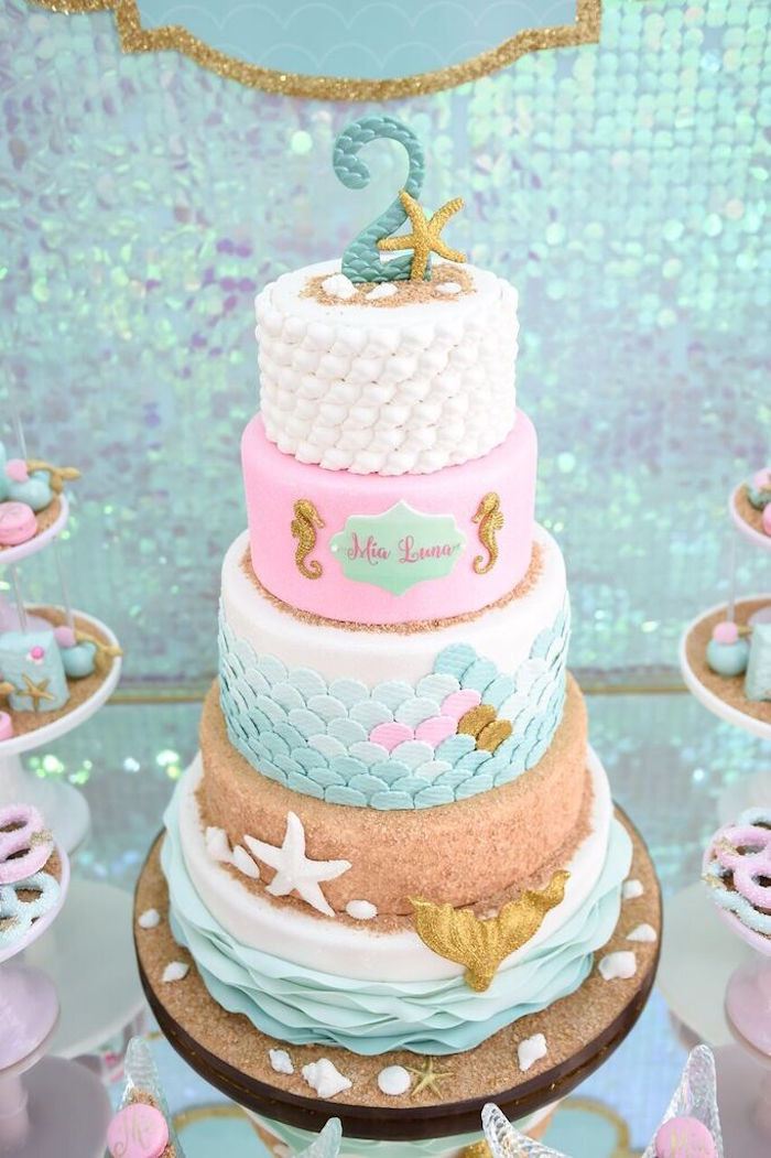 Mermaid Birthday Cake
 Kara s Party Ideas Mermaid Oasis Themed Birthday Party