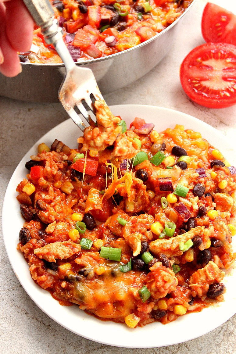 Mexican Chicken And Rice
 Mexican Chicken and Rice Skillet Recipe Crunchy Creamy Sweet