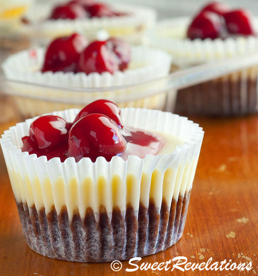 Mini Cheesecake Cupcakes
 Mini Brownie Bottom Cherry Cheesecakes