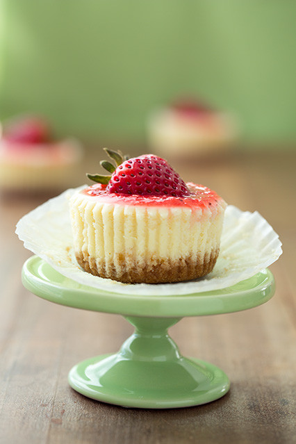 Mini Cheesecake Cupcakes
 18 Muffin tin dessert recipes because mini treats are