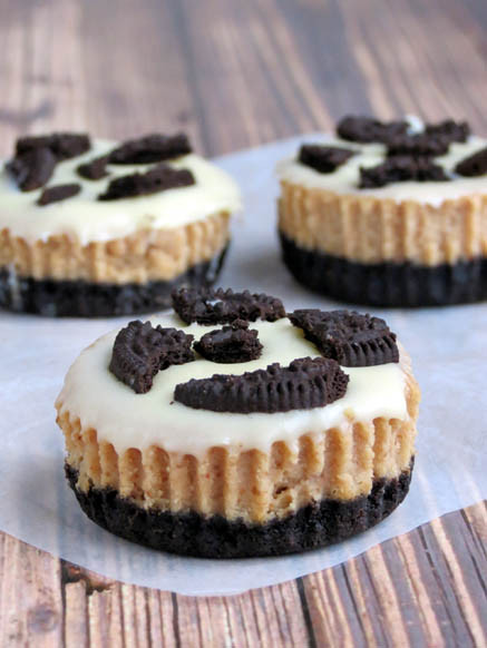 Mini Cheesecake Cupcakes
 Mini Oreo Cheesecakes by Yummy Addiction