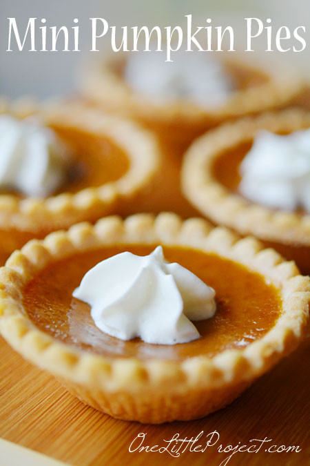 Mini Pie Recipes
 mini pumpkin pies