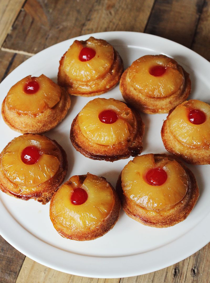 Mini Pineapple Upside Down Cake
 Mini Pineapple Upside Down Cakes – A Beautiful Mess