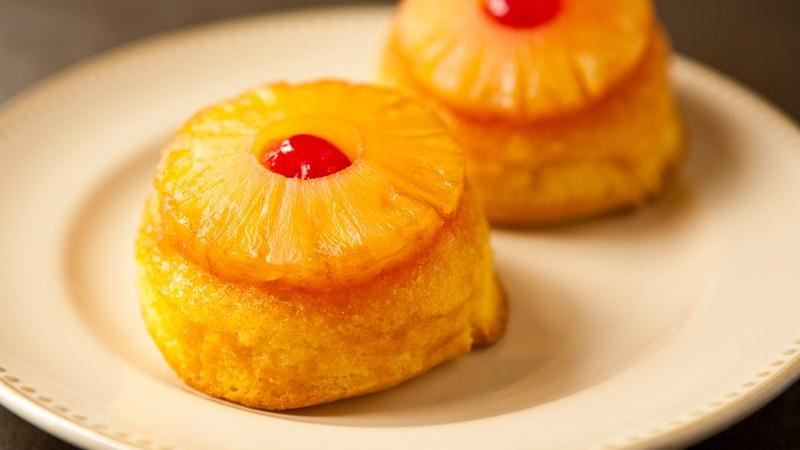 Mini Pineapple Upside Down Cake
 Pineapple Upside Down Mini Cakes recipe from Betty Crocker