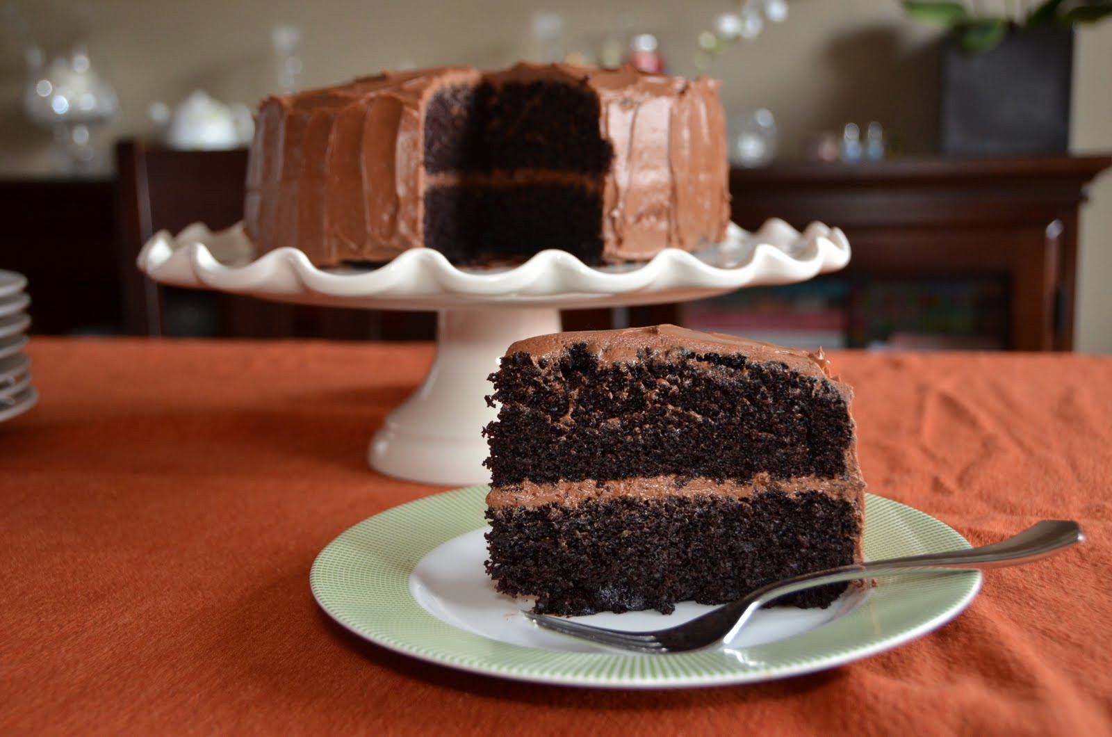 Moist Chocolate Cake
 Playing with Flour A super moist chocolate cake