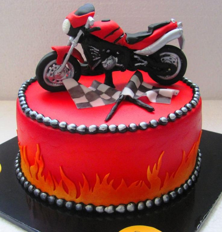 Motorcycle Birthday Cake
 51 best images about Motorcycle Cakes on Pinterest
