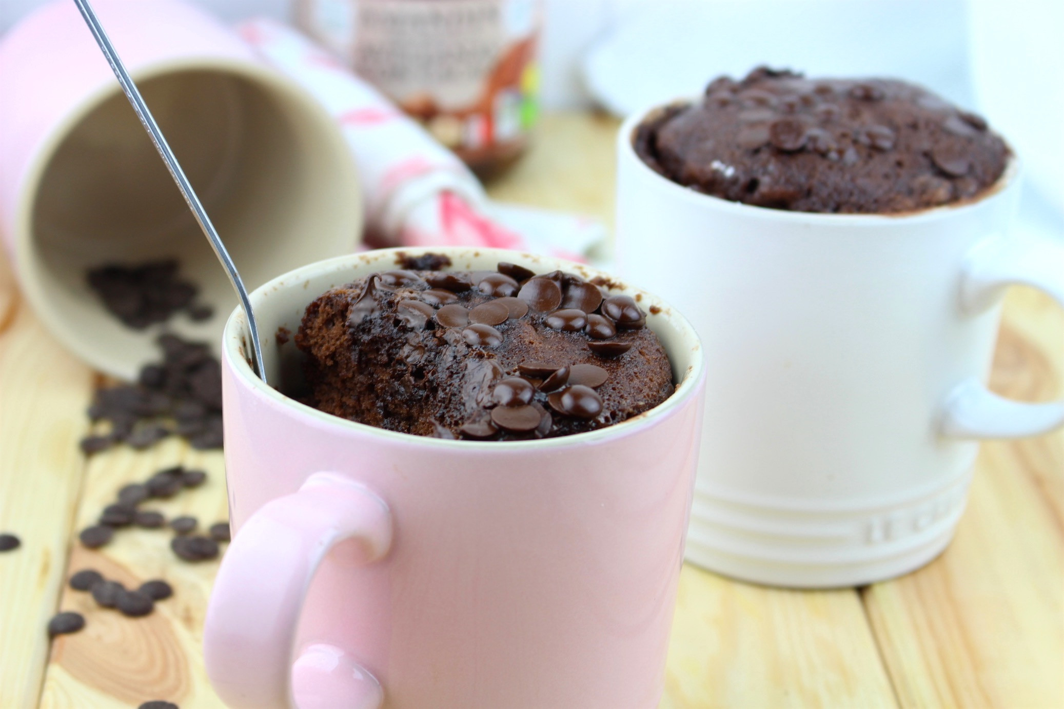 Mug Cake Chocolate
 Mug cake de nutella y chocolate sin lactosa en sólo 2