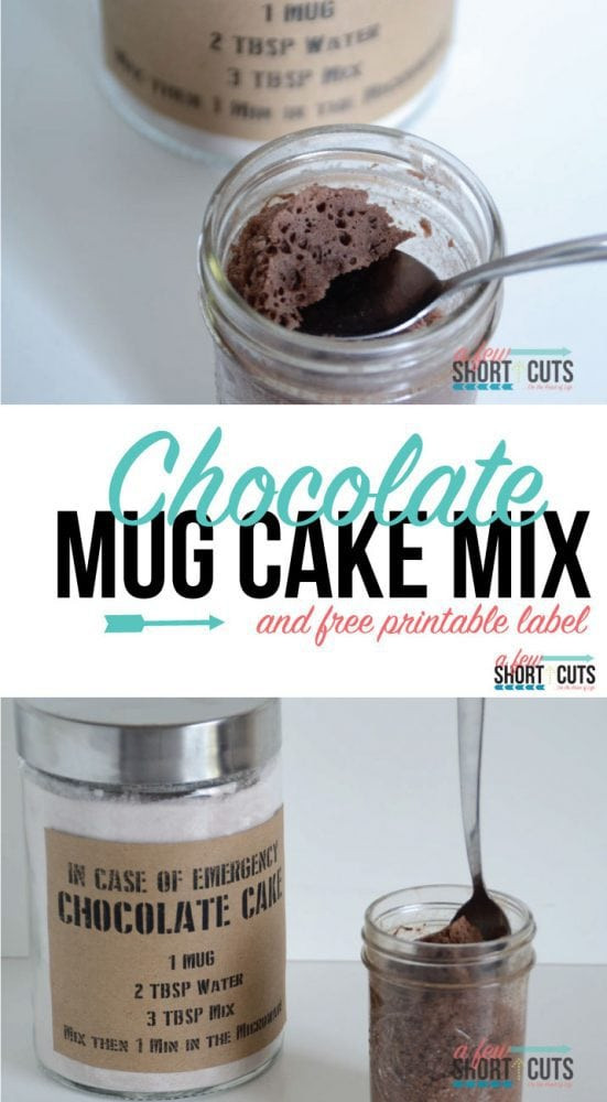 Mug Cake Mix
 Chocolate Mug Cake Mix A Few Shortcuts