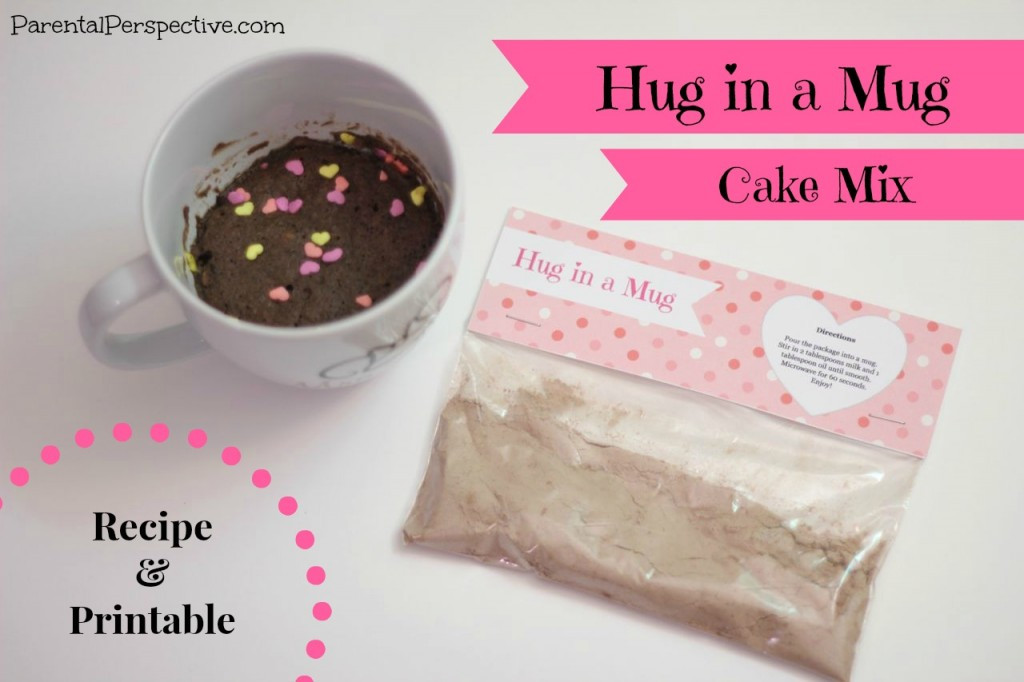 Mug Cake Mix
 Hug In A Mug Cake Mix Recipe and Free Printable