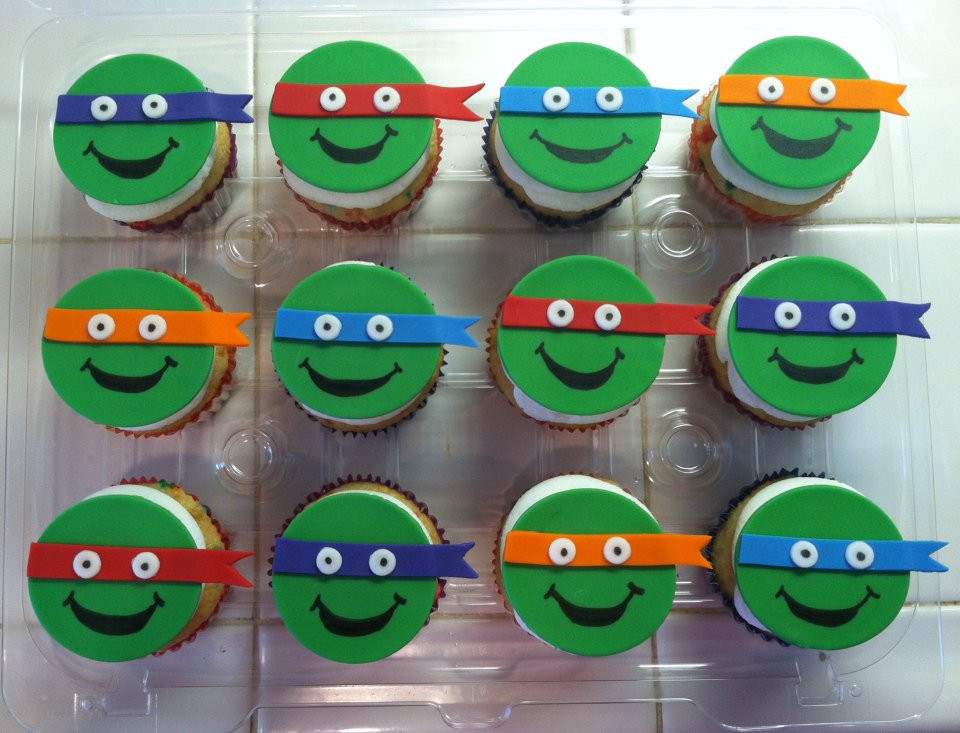 Ninja Turtle Cupcakes
 Fondant Teenage Mutant Ninja Turtles Cupcake Toppers